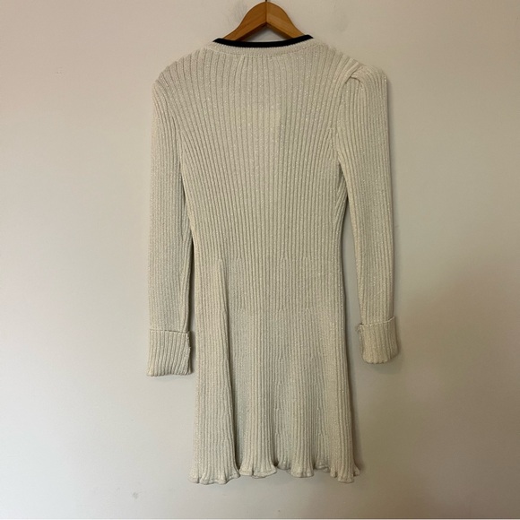 Self-Portrait Cream Knit Mini Dress - size small - Picture 15 of 16